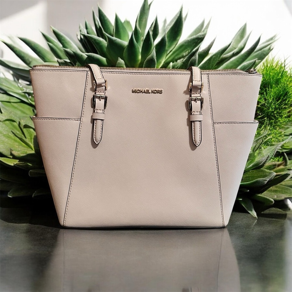 Michael Kors Jet Set Saffiano Leather Tote Blush Soft Pink